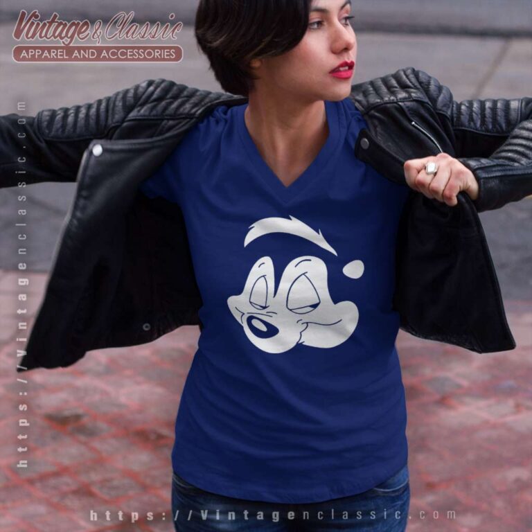 Pep Le Pew Looney Tunes V Neck TShirt Pep Le Pew Looney Tunes V Neck TShirt