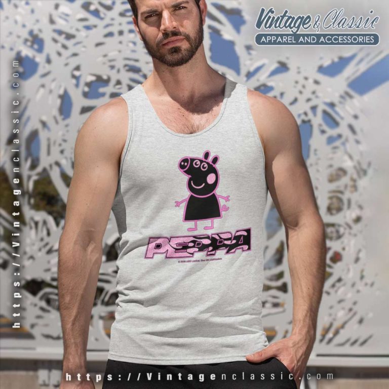 Peppa Pig Neon Flame Logo Tank Top Racerback Peppa Pig Neon Flame Logo Tank Top Racerback