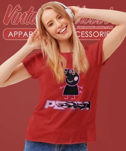 Peppa Pig Neon Flame Logo Women TShirt