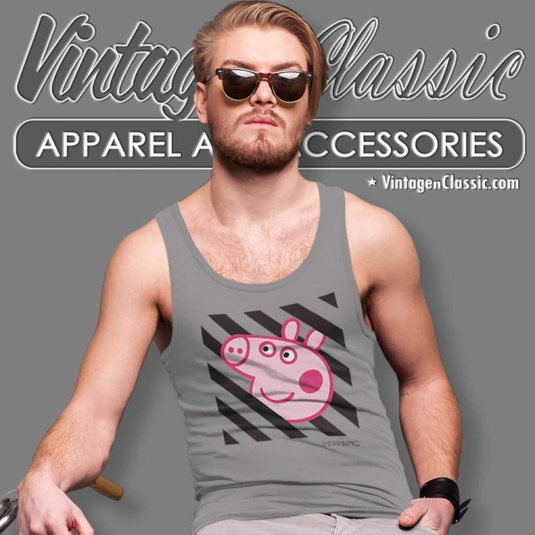 Peppa Pig Off White Collab Tank Top Racerback Peppa Pig Off White Collab Tank Top Racerback