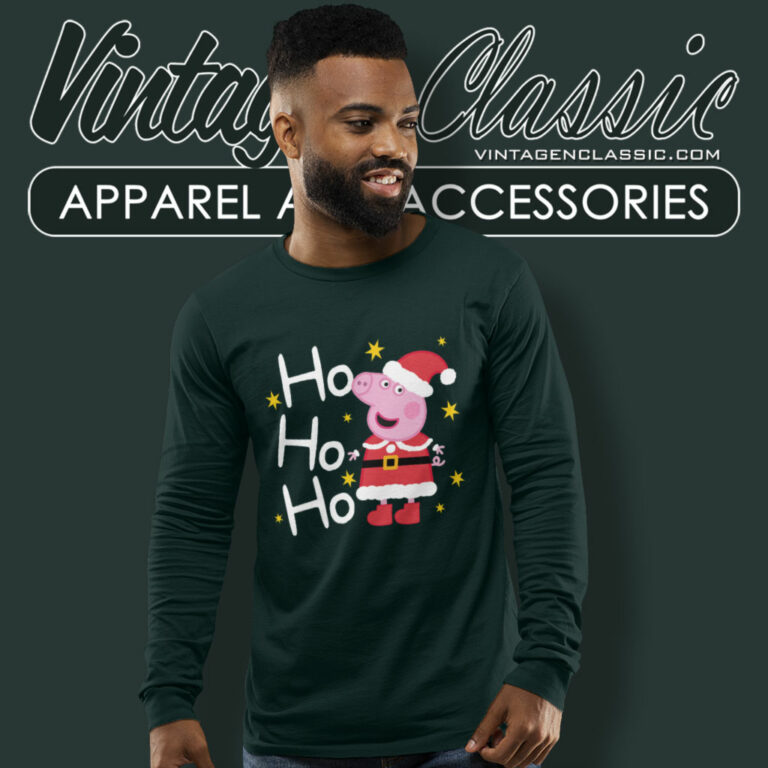 Peppa Pig Santa Christmas Ho Ho Ho Long Sleeve Tee Peppa Pig Santa Christmas Ho Ho Ho Long Sleeve Tee
