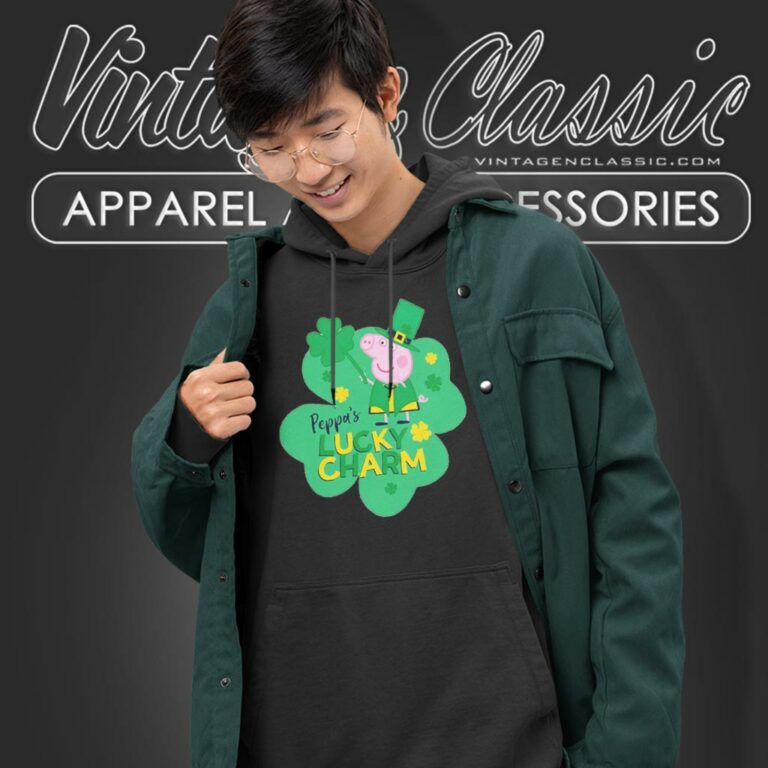 Peppa Pig St Patricks Day Lucky Charm Shamrock Logo Hoodie Peppa Pig St Patricks Day Lucky Charm Shamrock Logo Hoodie