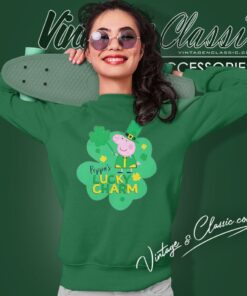 Peppa Pig St Patricks Day Lucky Charm Shamrock Logo Sweatshirt