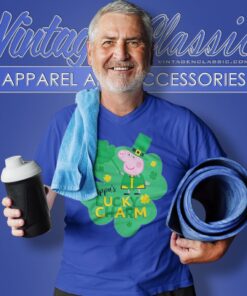 Peppa Pig St Patricks Day Lucky Charm Shamrock Logo V Neck TShirt
