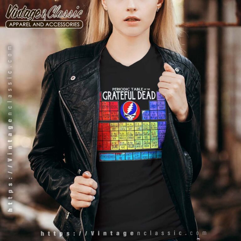 Periodic Table of The Grateful Dead Logo Vneck Periodic Table of The Grateful Dead Logo Vneck