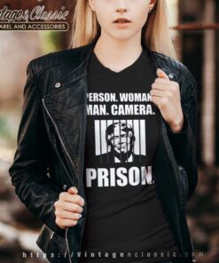 Person Woman Man Camera Prison Vneck