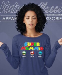 Personalization Super Mommio Gamer Long Sleeve Tee