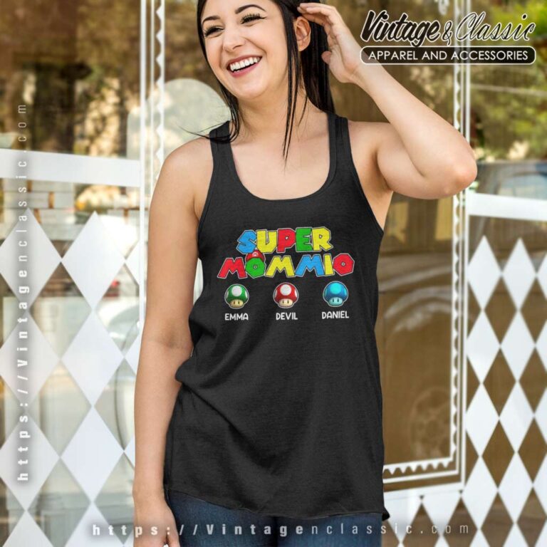 Personalization Super Mommio Gamer Tank Top Racerback Personalization Super Mommio Gamer Tank Top Racerback