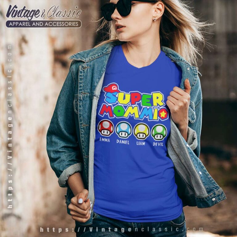 Personalization Super Mommio Mommy V Neck TShirt Personalization Super Mommio Mommy V Neck TShirt