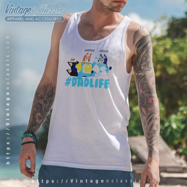 Personalized Bluey Dad Life, Fathers Day tanktop Personalized Bluey Dad Life, Fathers Day tanktop