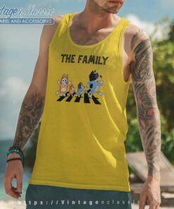 Personalized Bluey Family Tank Top Racerback
