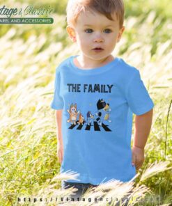 Personalized Bluey Family kids Tshirt