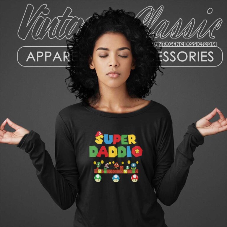 Personalized Super Daddio Game Shirt Long Sleeve Tee Personalized Super Daddio Game Shirt Long Sleeve Tee