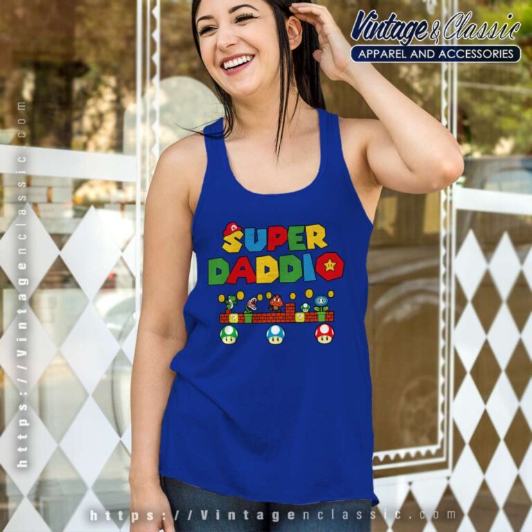 Personalized Super Daddio Game Shirt Tank Top Racerback Personalized Super Daddio Game Shirt Tank Top Racerback