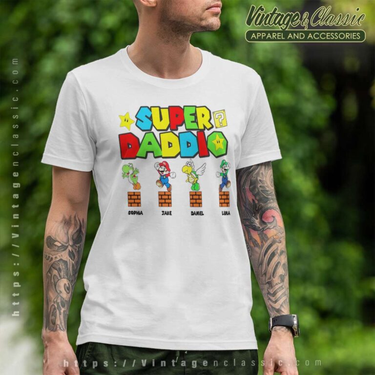 Personalized Super Daddio Mario Game T Shirt Personalized Super Daddio Mario Game T Shirt