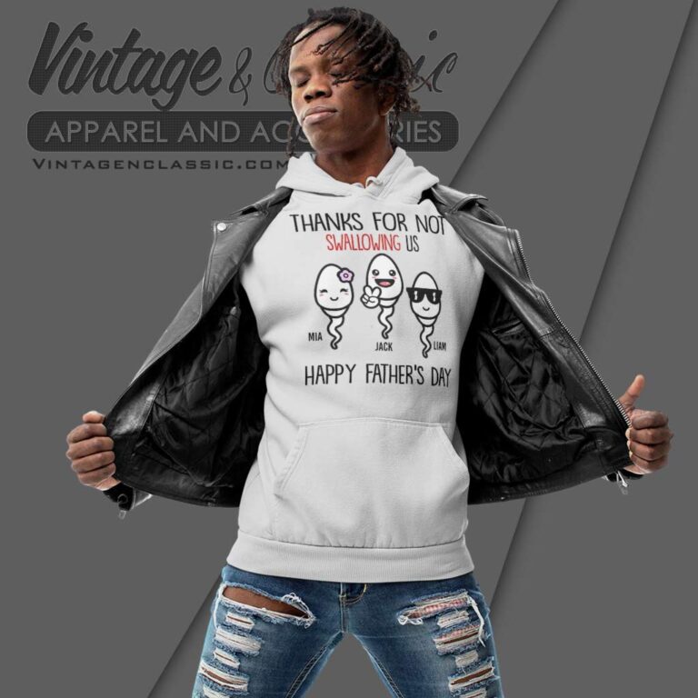 Personalized Thanks For Not Swallowing Us Gift For Dad Hoodie Personalized Thanks For Not Swallowing Us Gift For Dad Hoodie