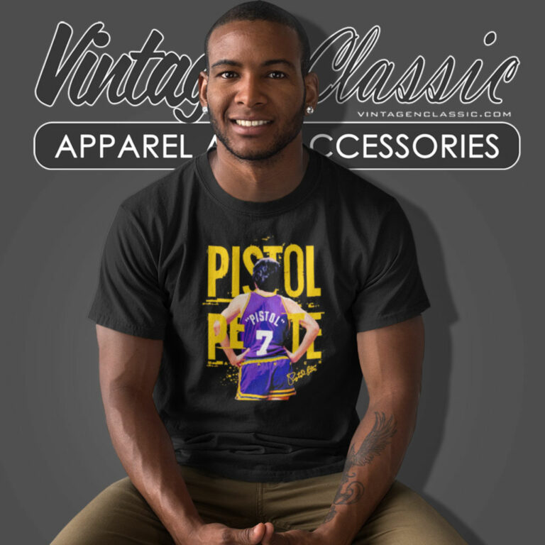 Pete Maravich Utah Jazz Signature T Shirt Pete Maravich Utah Jazz Signature T Shirt