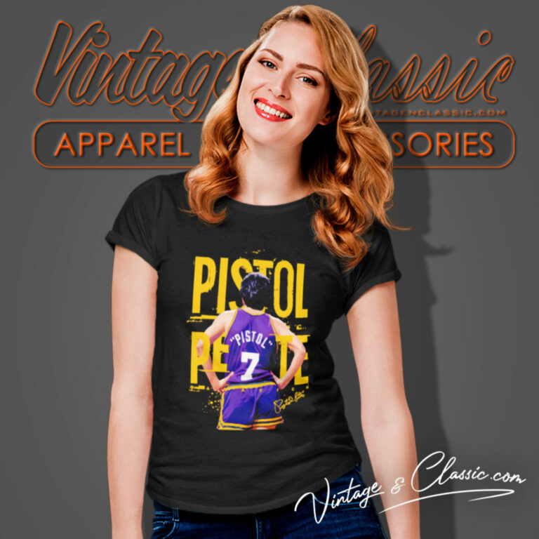 Pete Maravich Utah Jazz Signature Women T Shirt Pete Maravich Utah Jazz Signature Women T Shirt