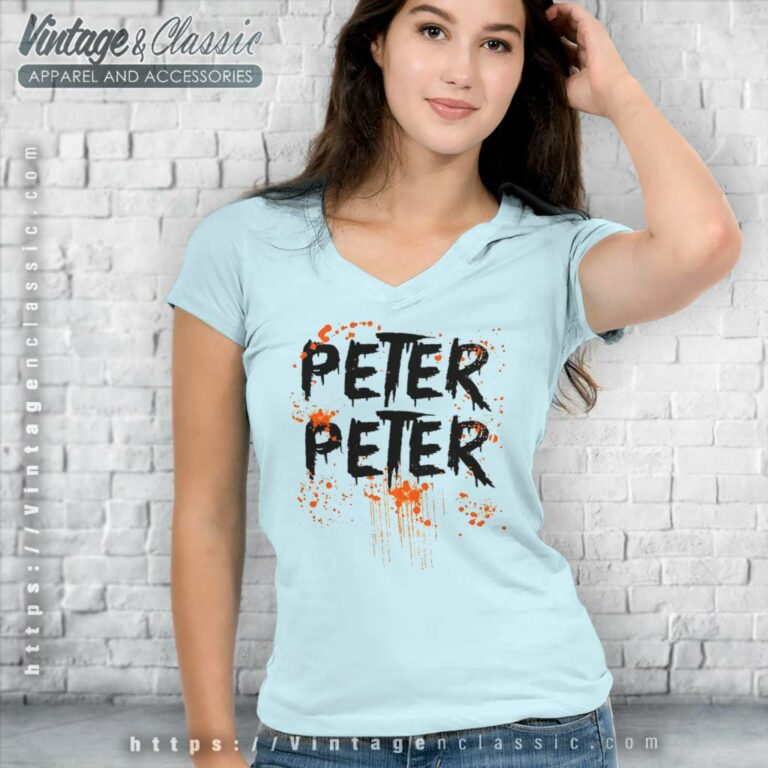 Peter Peter Halloween Pumpkin Eater V Neck TShirt Peter Peter Halloween Pumpkin Eater V Neck TShirt