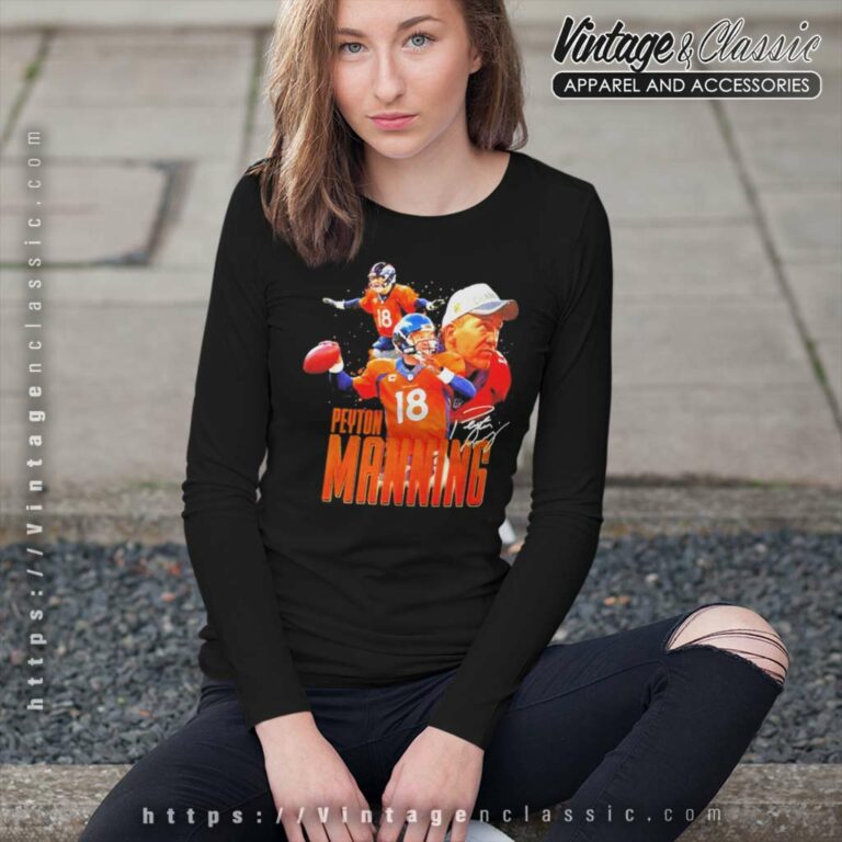 Peyton Manning Denver Broncos Long Sleeve Tee Peyton Manning Denver Broncos Long Sleeve Tee