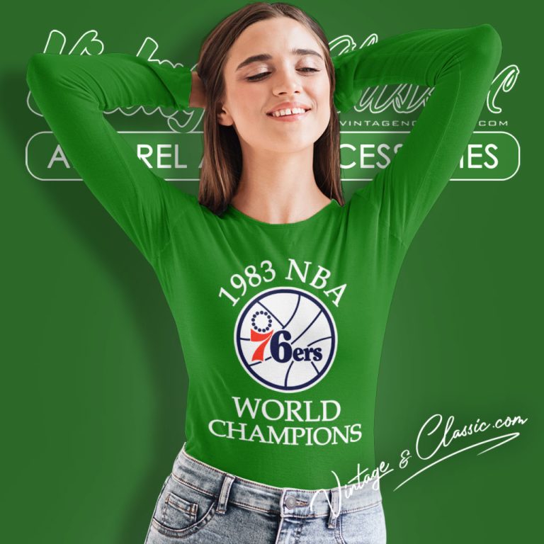 Philadelphia 76ers 1983 Nba World Champions Long Sleeve Tee Philadelphia 76ers 1983 Nba World Champions Long Sleeve Tee