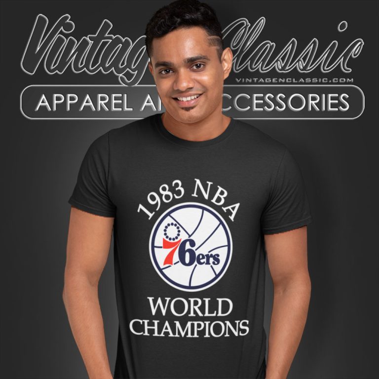 Philadelphia 76ers 1983 Nba World Champions T Shirt Philadelphia 76ers 1983 Nba World Champions T Shirt