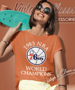 Philadelphia 76ers 1983 Nba World Champions Women T Shirt