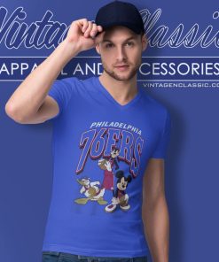 Philadelphia 76ers Disney Mickey Squad V Neck TShirt