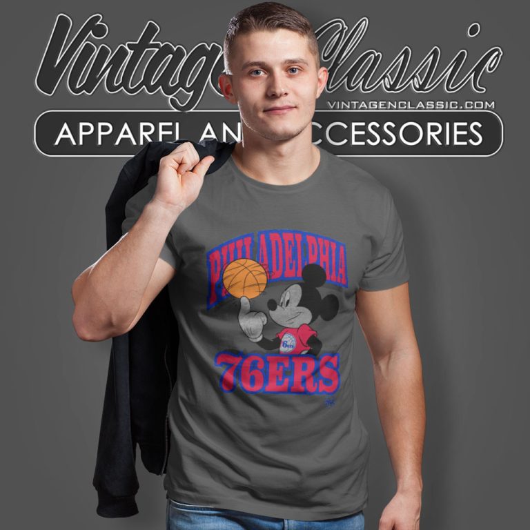 Philadelphia 76ers Disney Mickey Team T Shirt Philadelphia 76ers Disney Mickey Team T Shirt