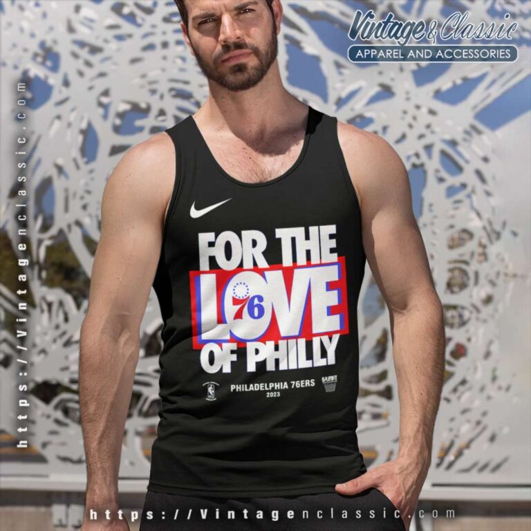 Philadelphia 76ers For The Love Of Philly Tank Top Racerback Philadelphia 76ers For The Love Of Philly Tank Top Racerback