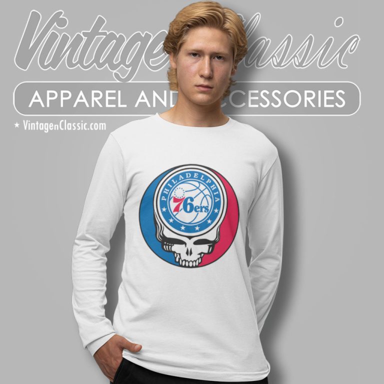 Philadelphia 76ers Grateful Dead Steal Your Face Long Sleeve Tee Philadelphia 76ers Grateful Dead Steal Your Face Long Sleeve Tee