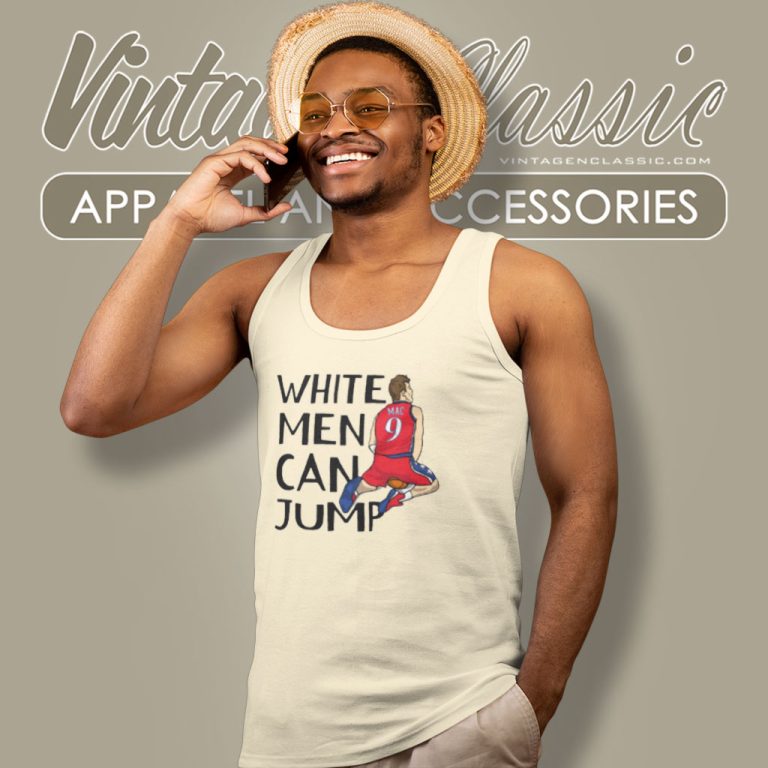 Philadelphia 76ers Mac Mcclung White Men Can Jump Tank Top Racerback Philadelphia 76ers Mac Mcclung White Men Can Jump Tank Top Racerback