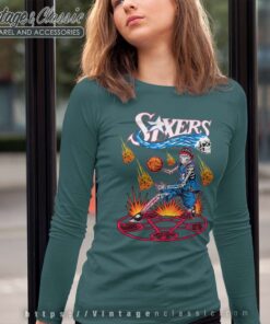 Philadelphia 76ers Shirt Allen Iverson Nba Playoffs Long Sleeve Tee