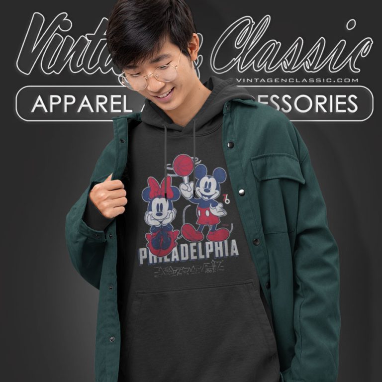 Philadelphia 76ers Shirt Disney Mickey Minnie Hoodie Philadelphia 76ers Shirt Disney Mickey Minnie Hoodie