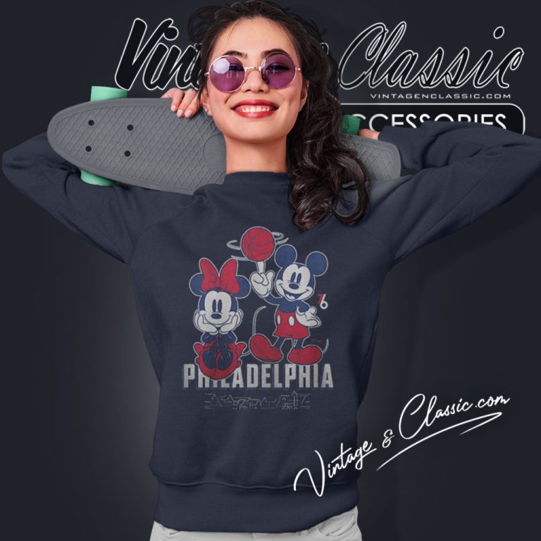 Philadelphia 76ers Shirt Disney Mickey Minnie Sweatshirt Philadelphia 76ers Shirt Disney Mickey Minnie Sweatshirt