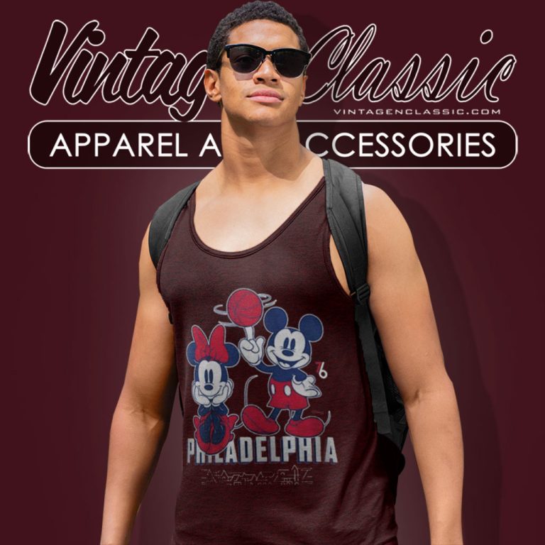 Philadelphia 76ers Shirt Disney Mickey Minnie Tank Top Racerback Philadelphia 76ers Shirt Disney Mickey Minnie Tank Top Racerback
