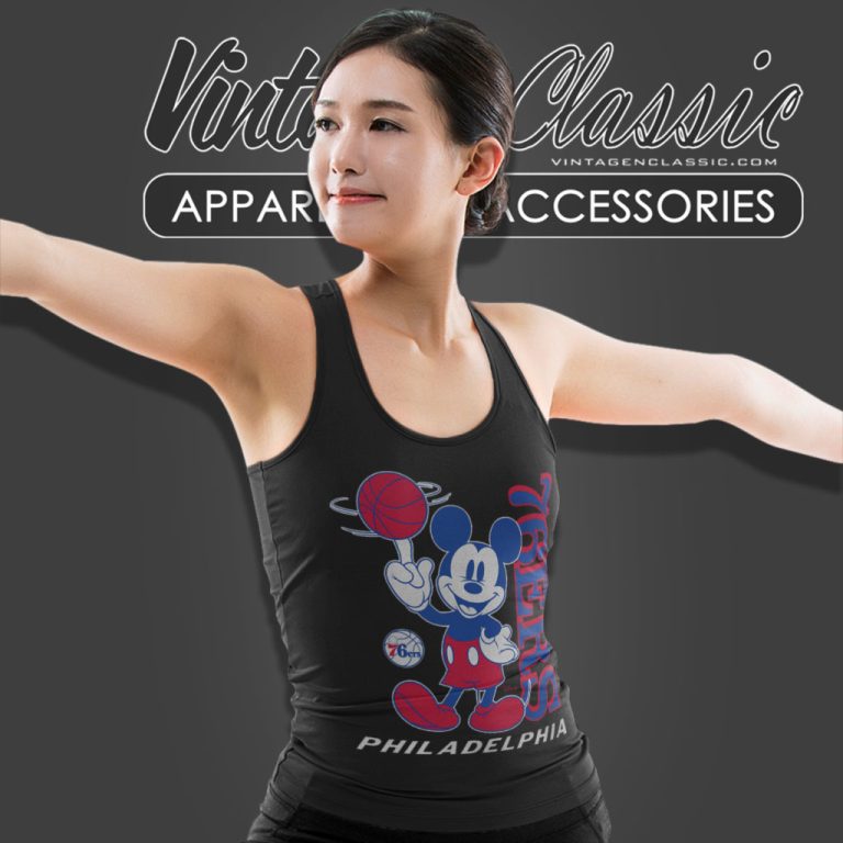 Philadelphia 76ers Shirt Junk Food Disney Vintage Mickey Baller Tank Top Racerback Philadelphia 76ers Shirt Junk Food Disney Vintage Mickey Baller Tank Top Racerback