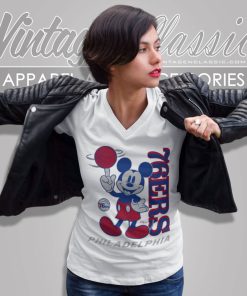 Philadelphia 76ers Shirt Junk Food Disney Vintage Mickey Baller V Neck TShirt