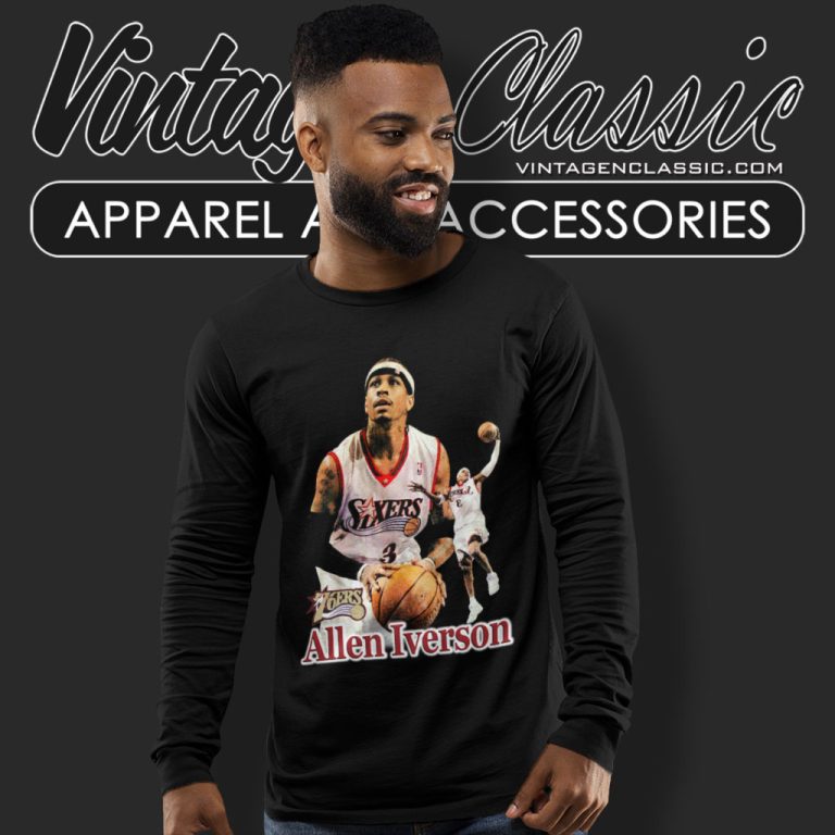 Philadelphia 76ers Shirt Nba Rare Vintage Allen Iverson 90s Ringer Long Sleeve Tee Philadelphia 76ers Shirt Nba Rare Vintage Allen Iverson 90s Ringer Long Sleeve Tee