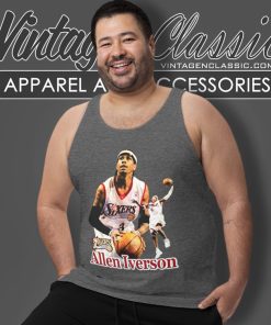 Philadelphia 76ers Shirt Nba Rare Vintage Allen Iverson 90s Ringer Tank Top Racerback