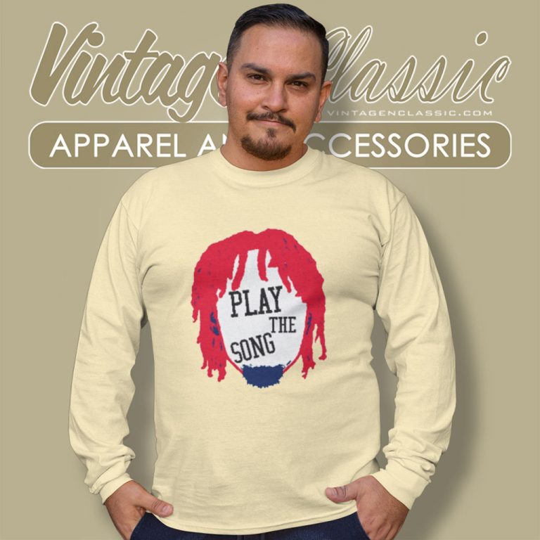 Philadelphia 76ers Shirt Tyrese Maxey Red Play The Song Long Sleeve Tee Philadelphia 76ers Shirt Tyrese Maxey Red Play The Song Long Sleeve Tee