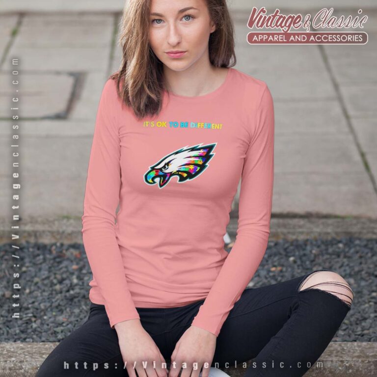 Philadelphia Eagles Autism Its Ok To Be Different Longsleeves Philadelphia Eagles Autism Its Ok To Be Different Longsleeves