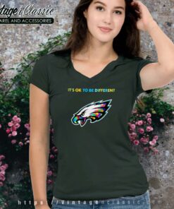 Philadelphia Eagles Autism Its Ok To Be Different Vneck