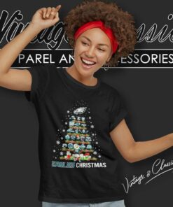 Philadelphia Eagles Christmas Eagles Tree Women TShirt