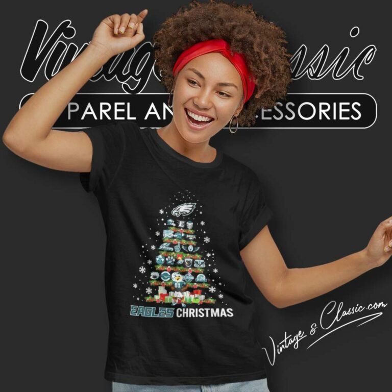 Philadelphia Eagles Christmas Eagles Tree Women TShirt Philadelphia Eagles Christmas Eagles Tree Women TShirt