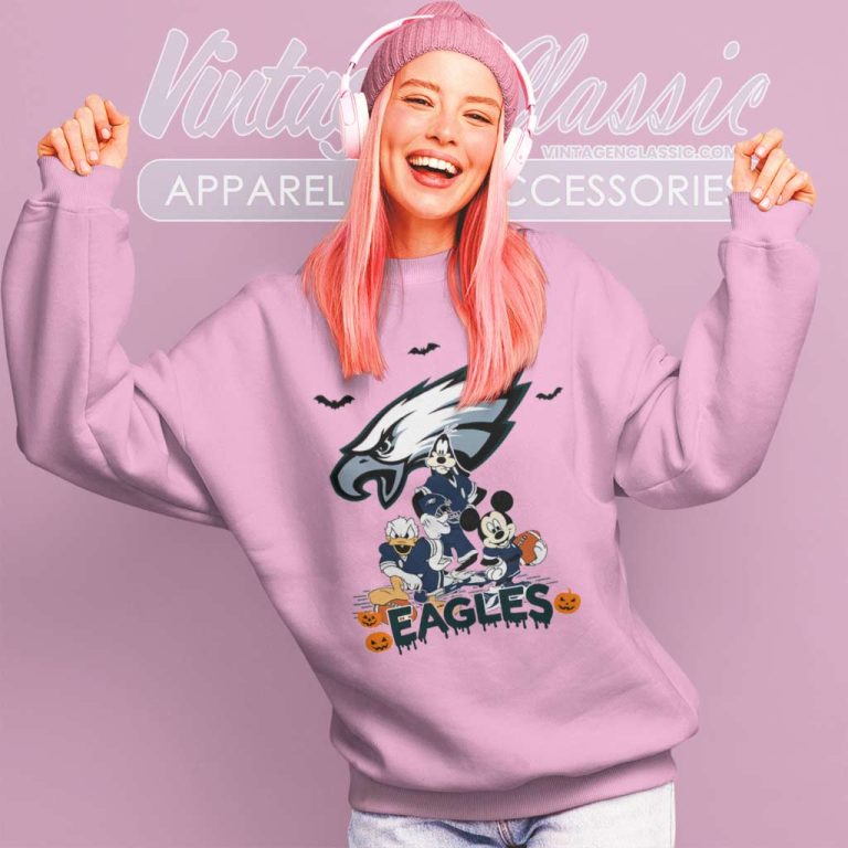 Philadelphia Eagles Football Mickey And Friends Halloween Sweatshirt Philadelphia Eagles Football Mickey And Friends Halloween Sweatshirt