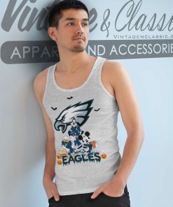 Philadelphia Eagles Football Mickey And Friends Halloween Tank Top Racerback