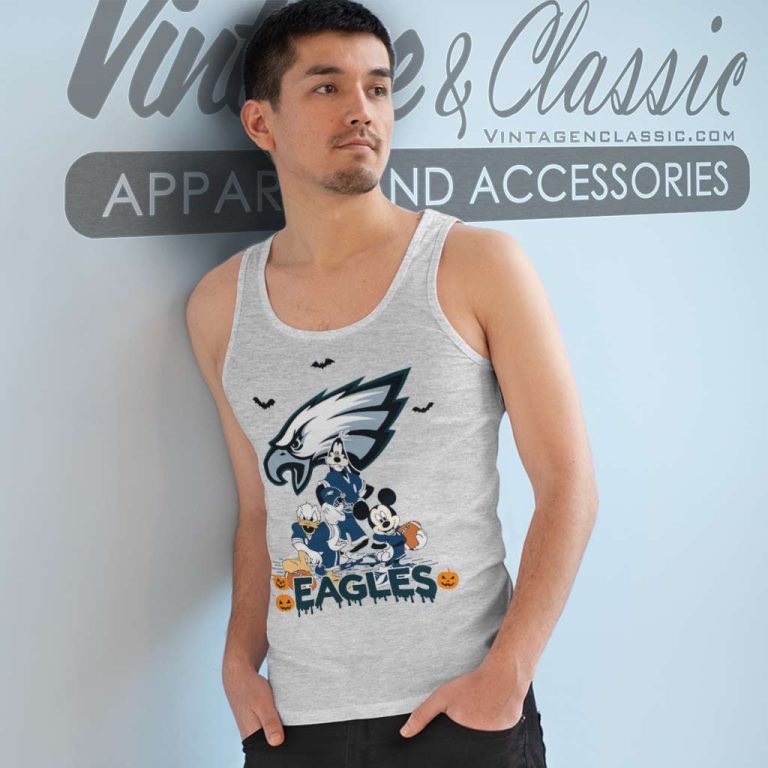 Philadelphia Eagles Football Mickey And Friends Halloween Tank Top Racerback Philadelphia Eagles Football Mickey And Friends Halloween Tank Top Racerback