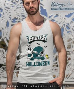 Philadelphia Eagles Football Snoopy Halloween Tank Top Racerback