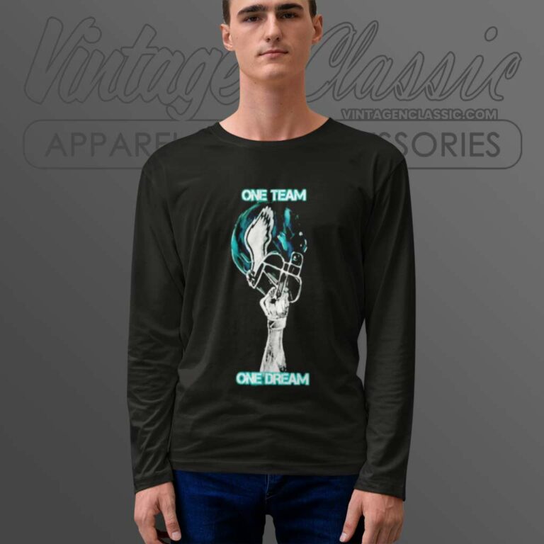 Philadelphia Eagles Football Usa One Team One Dream Long Sleeve Tee Philadelphia Eagles Football Usa One Team One Dream Long Sleeve Tee